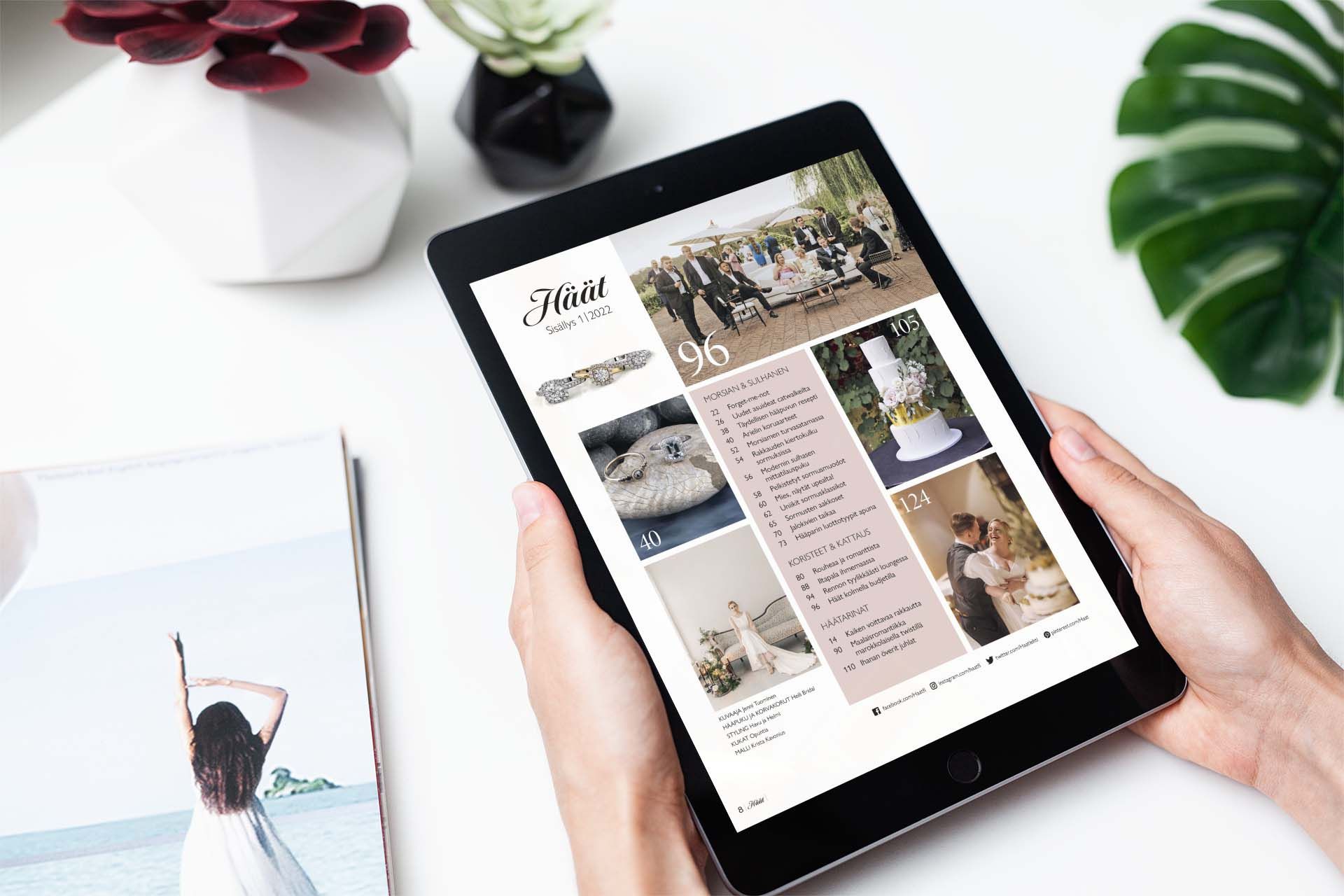 Sisällys Häät-lehti 1/2022 näköislehti iPadilla