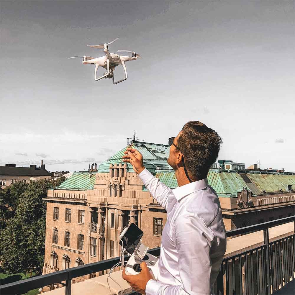 Häävideo droonilla valokuvaaja Marcel Hägglund Loiste Films